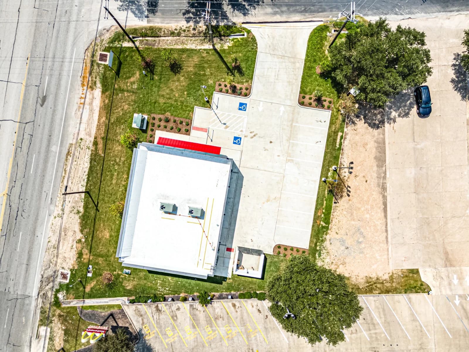 Aerial view of the Chaparral Ranch site and outbuildings